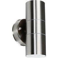ValueLights Gainsford Up Down Light Silver Outdoor Wall-Up Down Light