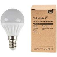 ValueLights E14 4W Golfball Cool White LED Bulb