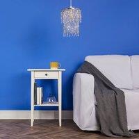 ValueLights Chrome Bead Silver Ceiling Pendant Droplets Shade