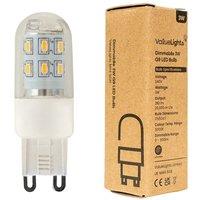 ValueLights G9 3W Dimmable Capsule Warm White LED Bulb in Clear
