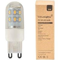 ValueLights G9 3W Capsule Cool White LED Bulb in Clear