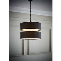 ValueLights Sophia Small 26cm Drum Easy Fit Ceiling Pendant Light Lamp Shade in Black | Size: 10 inches