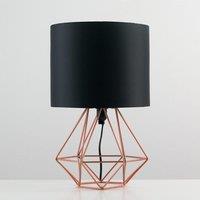 ValueLights Angus Geometric Copper Table Lamp