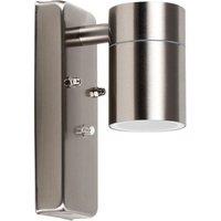 ValueLights Barrow Silver Outdoor Wall Downlight
