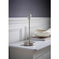 ValueLights Charlie Modern Stem Brushed Chrome Table Lamp Base in Metallic Silver