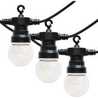 ValueLights Festoon 10 Set Black Outdoor String Festoon Light