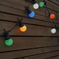 ValueLights Festoon 10 Set Multi Coloured Outdoor String Festoon Light