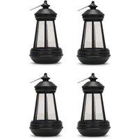 ValueLights Solar Black Outdoor Lantern