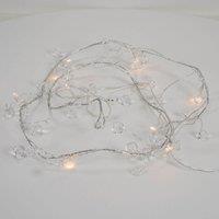 ValueLights Indoor Plastic Diamond Gems Christmas String Lights 10 Warm White Bulbs