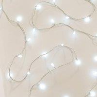 ValueLights Outdoor Christmas String Lights 200 Cool White Bulbs in Black