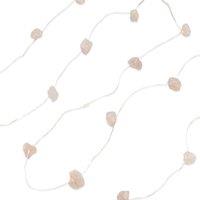 ValueLights Battery Operated Natural Crystal Wellness String Lights Raw Stone Healing Light - Rose Quartz in Pink