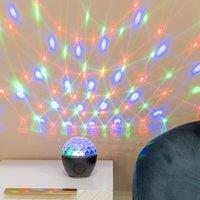 ValueLights Skylar RGB Colour Changing LED USB Music Speaker Light Projector in Silver