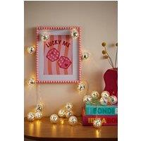 ValueLights Disco Ball 20 Mini LED Disco String Lights in Silver