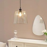 ValueLights Susie Glass Pendant Lantern Case Easy Fit Lamp Shade in Silver