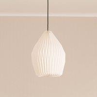 ValueLights Astrid Geometric Origami Teardrop Paper Pleated Easy Fit Lamp Shade in White