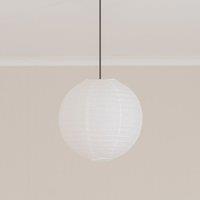ValueLights Isla White Paper Globe Ball Dome Easy Fit Ceiling Lamp Shade | Size: 16 inches