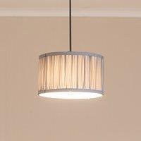 ValueLights Jess Fabric Ruched Pleated Ceiling Floor Table Small Drum Lamp Shade in Baby Blue