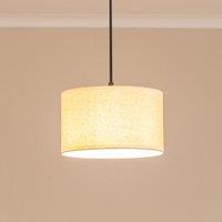 ValueLights Eva Natural Linen Fabric Ceiling Floor Table Small Drum Lamp Shade in White
