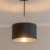 ValueLights Reni Black with Metallic Chrome Inner Easy Fit Ceiling Lamp Shade | Size: Small