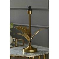 ValueLights Christina Gold Palm Leaf Detail Single Stem Table Lamp Base