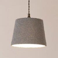 ValueLights Rory Boucle Fabric Tapered Easy Fit Ceiling Table Floor Lamp Shade in Grey