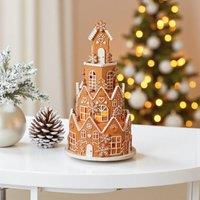Garden Greatness Illuminated Gingerbread House Tower in Brown | Size: 1 Pack