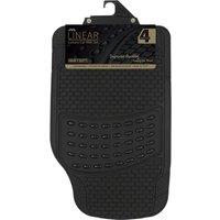 JVL Linear Luxury Car Mat Set in Black | Size: 50 cm x 75 cm