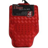 JVL Titan Car Mat Set - Red | Size: 45 cm x 70 cm