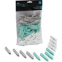 JVL Strong Hold Rust Resistant Plastic Pegs - Pack of 100 - Aqua | Size: 1 Pack