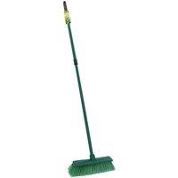 JVL Outdoor Hard Bristle Broom with Telescopic Handle - Green | Size: 1 Pack