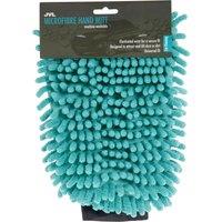JVL Car Care Cleaning Range Hand Mitt with Elasticated Cuff, Chenille & Microfibre in Turquoise | Size: 1 Pack