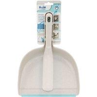 JVL Pro Clean Anti-Bacteria Dustpan & Brush with Rubber Bristles in Blue | Size: 1 Pack