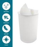 JVL Vibrance Waste Paper Basket - White | Size: 1 Pack