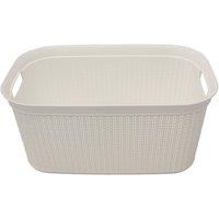 JVL Loop 38L Laundry Basket - Ivory White in Off-White | Size: 1 Pack