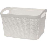 JVL Loop 6.6L Storage Basket - Ivory White in Off-White | Size: Small