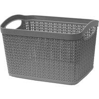 JVL Loop 6.6L Storage Basket - Grey | Size: Small