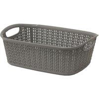 JVL Loop 3L Storage Basket - Grey | Size: Small