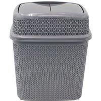 JVL Loop 10L Push Top Bin in Grey