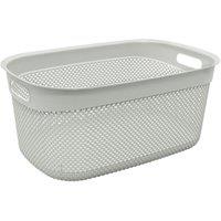 JVL Droplette 33L Laundry Basket - Ice Grey in Light Grey | Size: Medium