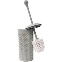 JVL Droplette Toilet Brush Set - Ice Grey in Light Grey