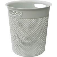 JVL Droplette 12L Waste Paper Bin - Ice Grey in Light Grey | Size: 1 Pack