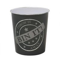 JVL Bin It Plastic Waste Paper Bin - Set of 2 in Black | Size: 2 Pack