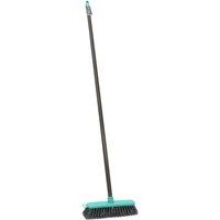 JVL Lightweight Outdoor Hard Bristle Sweeping Brush Broom in Turquoise | Size: 1 Pack