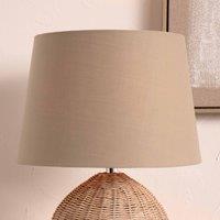 Ruma Taupe Tapered Poly Cotton Lampshade for Table Lamps & Floor Lamps | Size: 8 inches