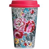 Orsina Decorative Design Floral Travel Mug, Beautiful Design Mug For Journies, Secured Lid Reusable Travel Mug