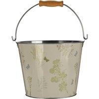 Orsina 5L Round Bucket with Handle, Durable Plastic Construction in Classic White, Ideal for Cleaning, Gardening in Natural