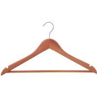 Orsina Cedar Wood Clothes Hanger, Natural Anti-Moth Hanger With Shoulder Notches & Chrome Hook