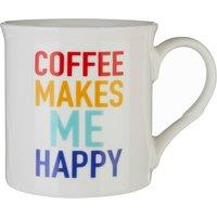 Orsina Elegant Design Coffee Makes Me Happy Mug, Versatile Small Milk Mug For Bedroom, Dishwasher Safe Coffee Mug