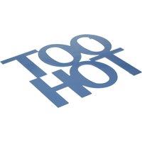 Orsina Blue Enamel 'Too Hot' Metal Trivet, Heat-Resistant Surface Protector With Fun Text Design, Cast Iron