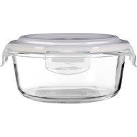 Orsina 620ml Round Food Storage Container, BPA-Free PP White Lid Kitchen Food Storage Container, Food Containers in Clear